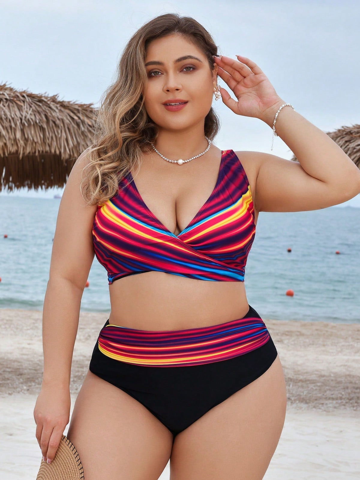 Biquini Plus Size Estampado Alças Grossas Polianna - Ziora