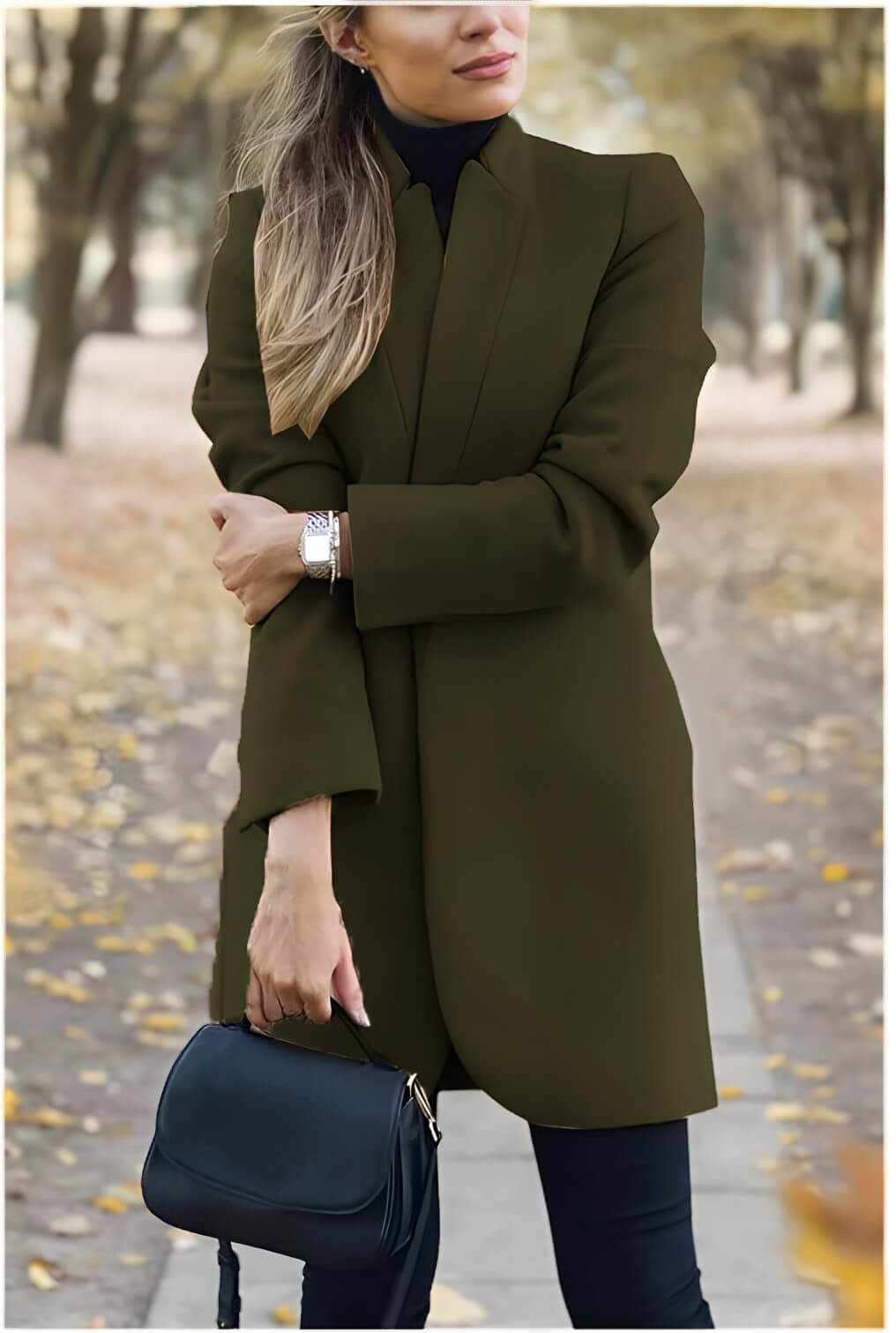 Blazer Alongado de Lã Batida Briseis - Vista Ladies