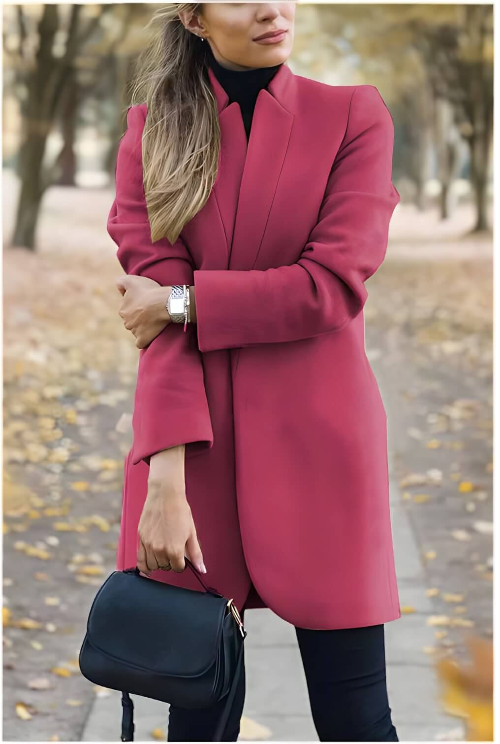 Blazer Alongado de Lã Batida Briseis - Vista Ladies