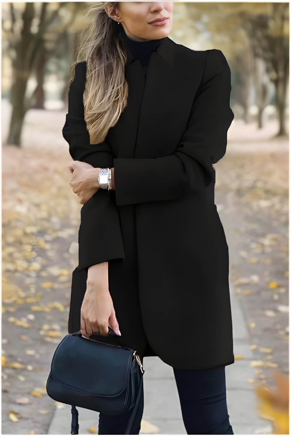 Blazer Alongado de Lã Batida Briseis - Vista Ladies