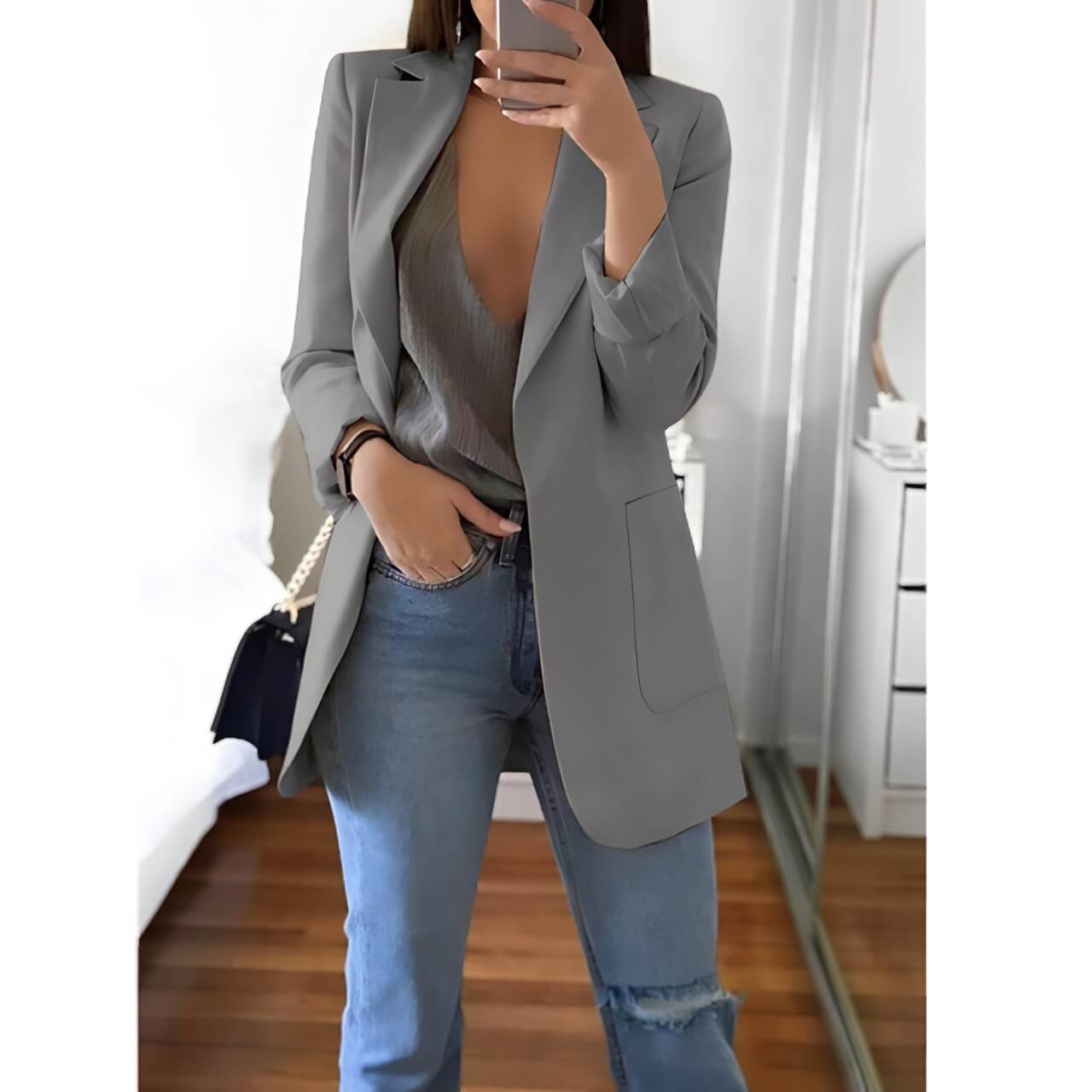 Blazer Alongado Fashionist - Vista Ladies