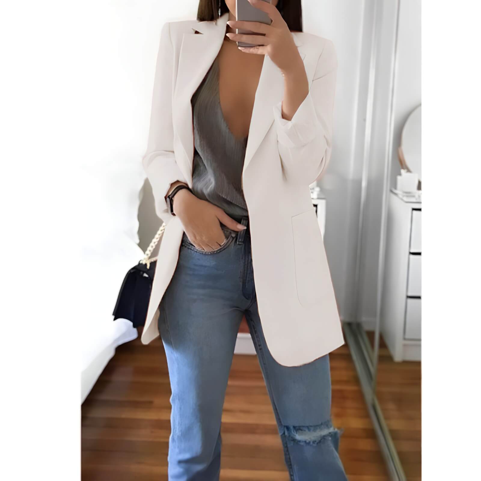 Blazer Alongado Fashionist - Vista Ladies