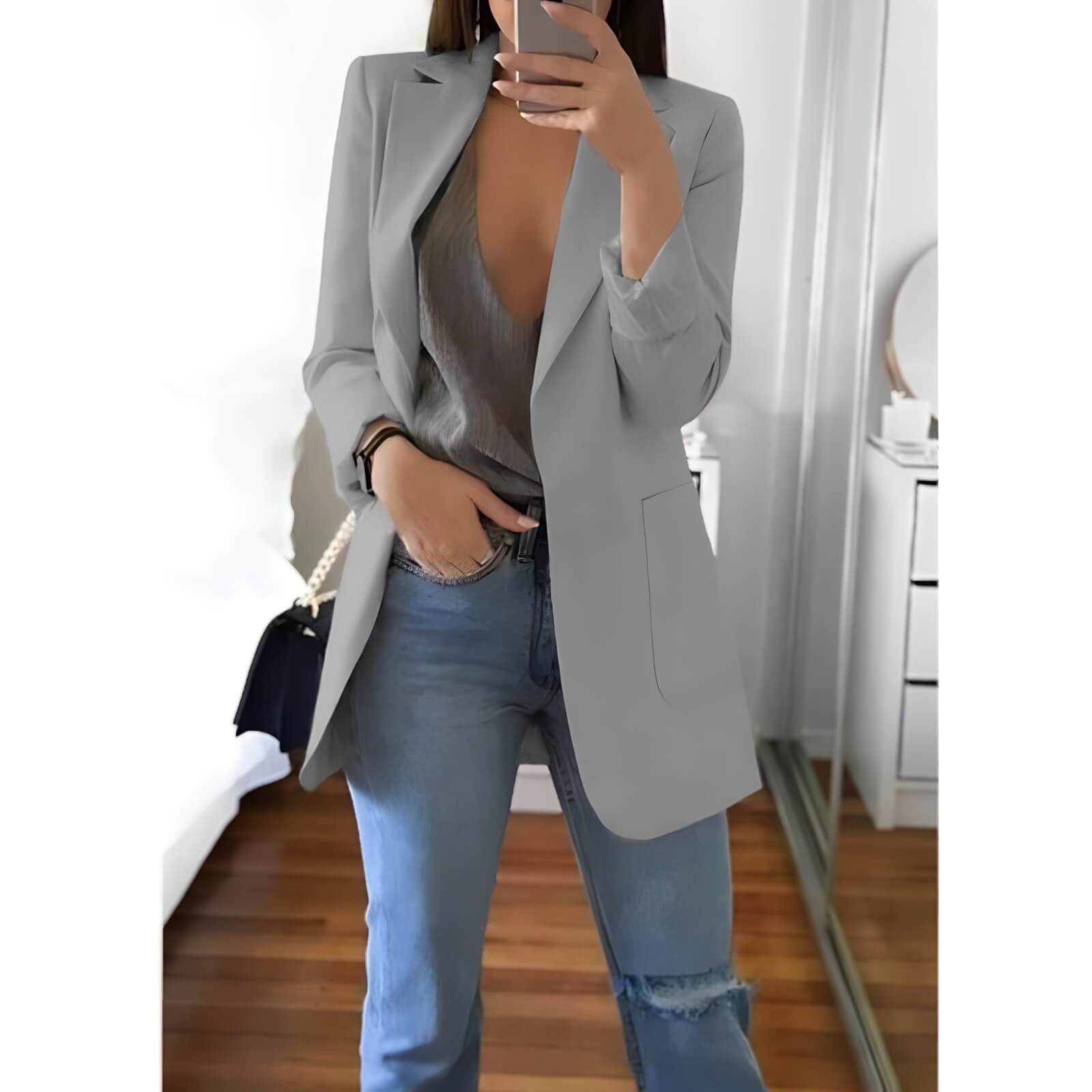 Blazer Alongado Fashionist - Vista Ladies