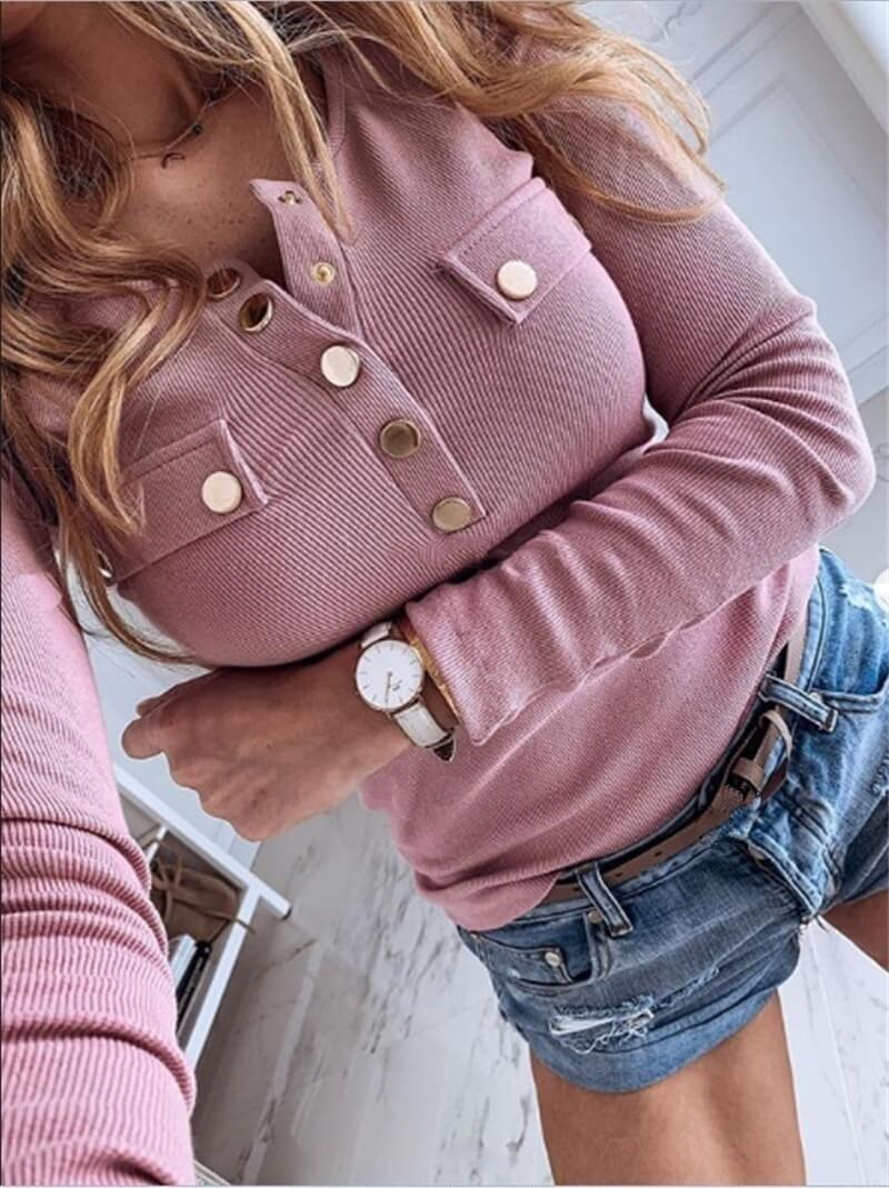 Blusa com Abotoamento Apatita - Vista Ladies