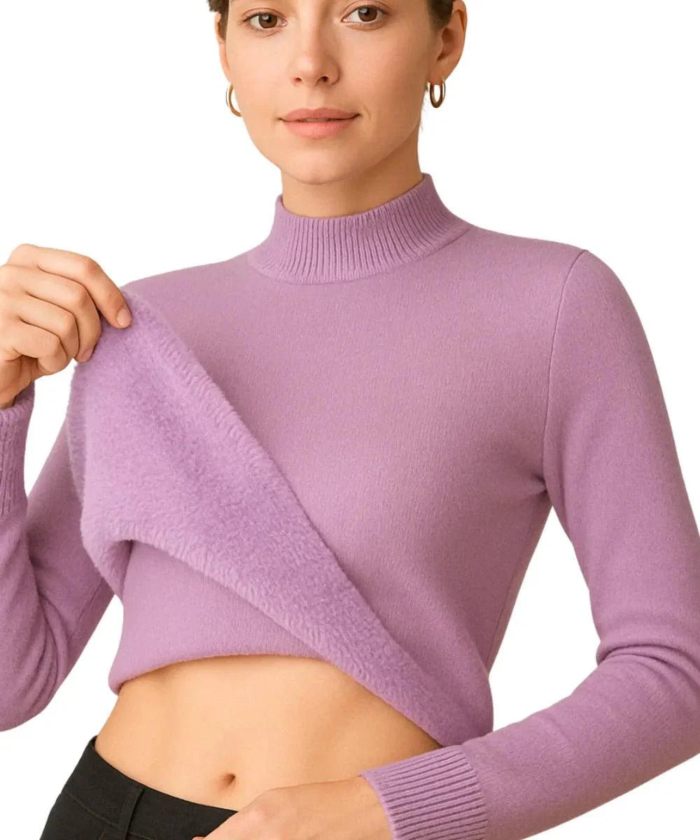 Blusa de Frio Feminina Grossa Térmica de Tricot Peluciada | Muller - Innovare