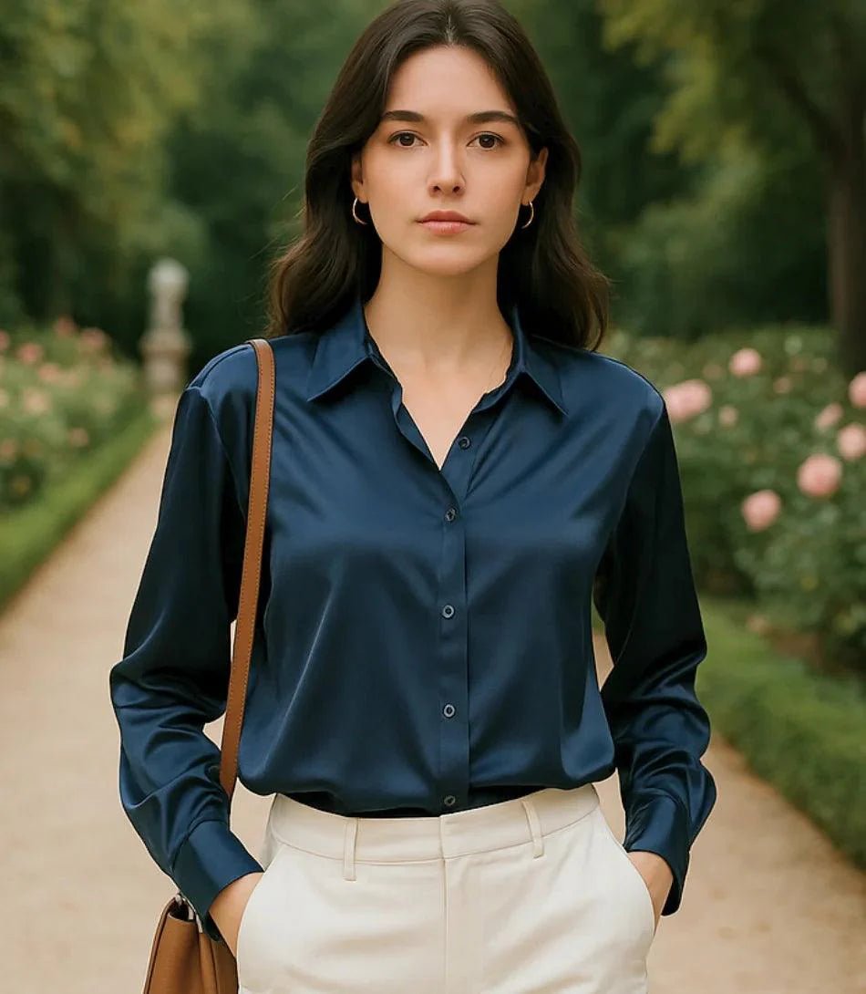 Blusa Social Feminina de Seda com Manga Longa Elegante | Lady - Innovare