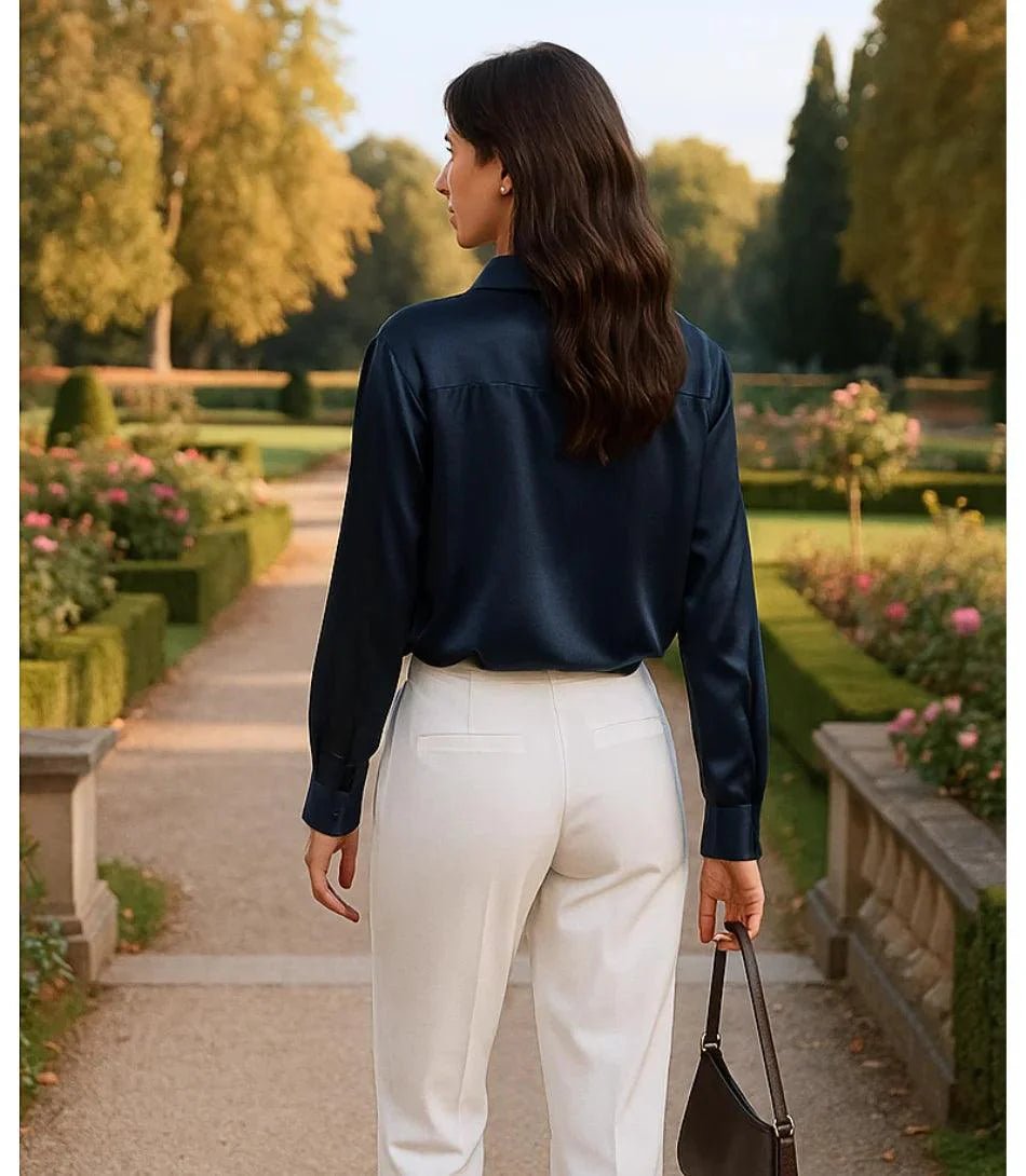 Blusa Social Feminina de Seda com Manga Longa Elegante | Lady - Innovare