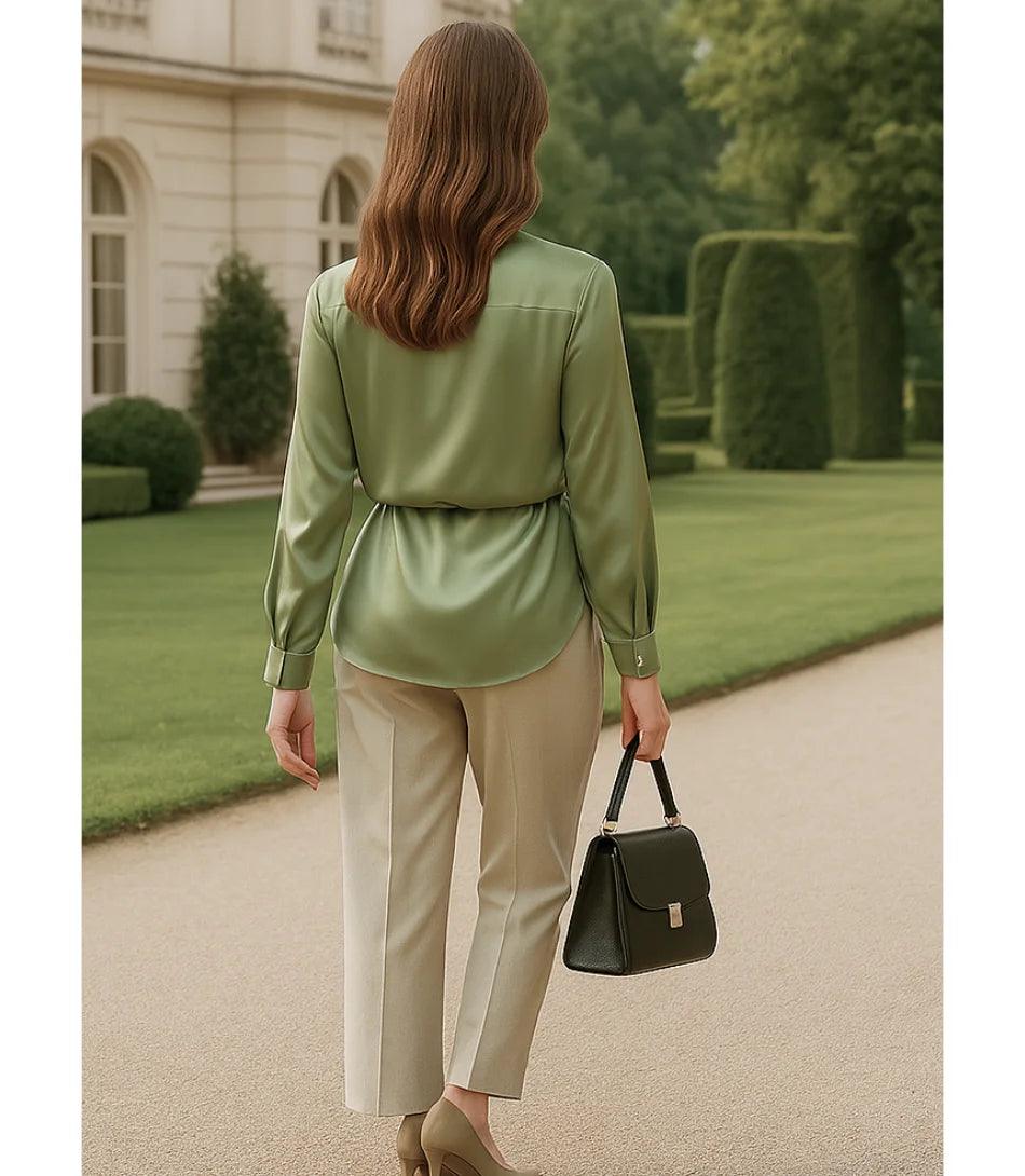 Blusa Social Feminina de Seda com Manga Longa Elegante | Lady - Innovare