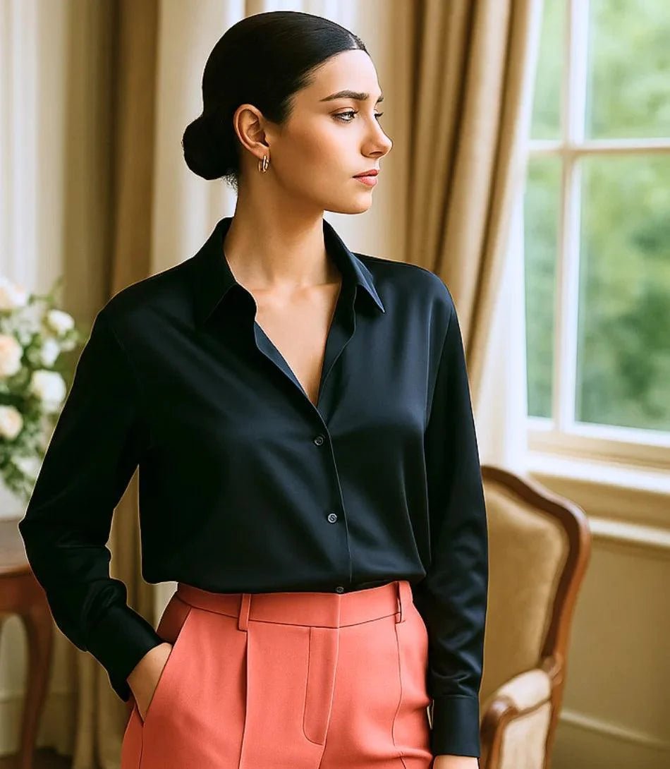 Blusa Social Feminina de Seda com Manga Longa Elegante | Lady - Innovare