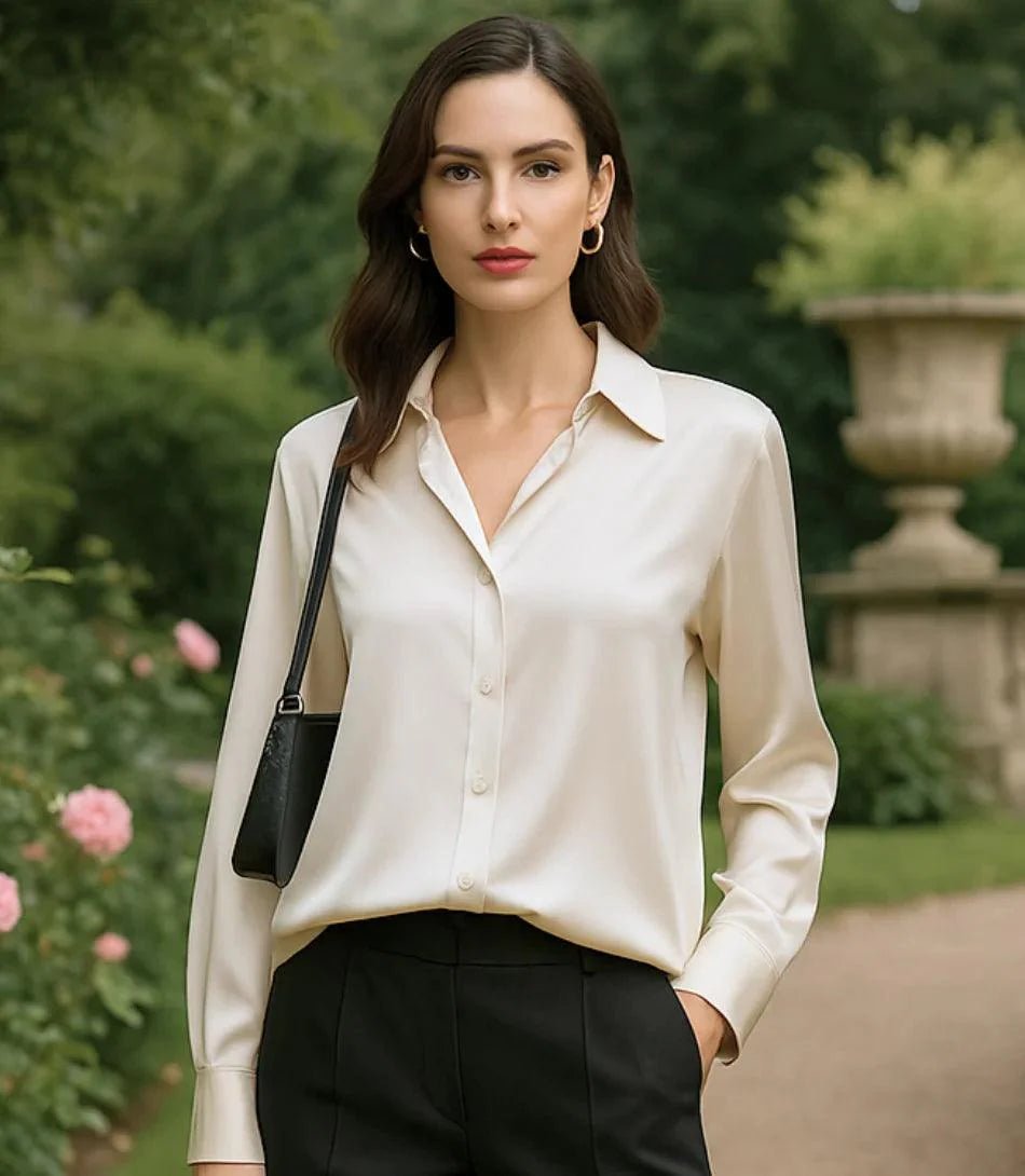 Blusa Social Feminina de Seda com Manga Longa Elegante | Lady - Innovare