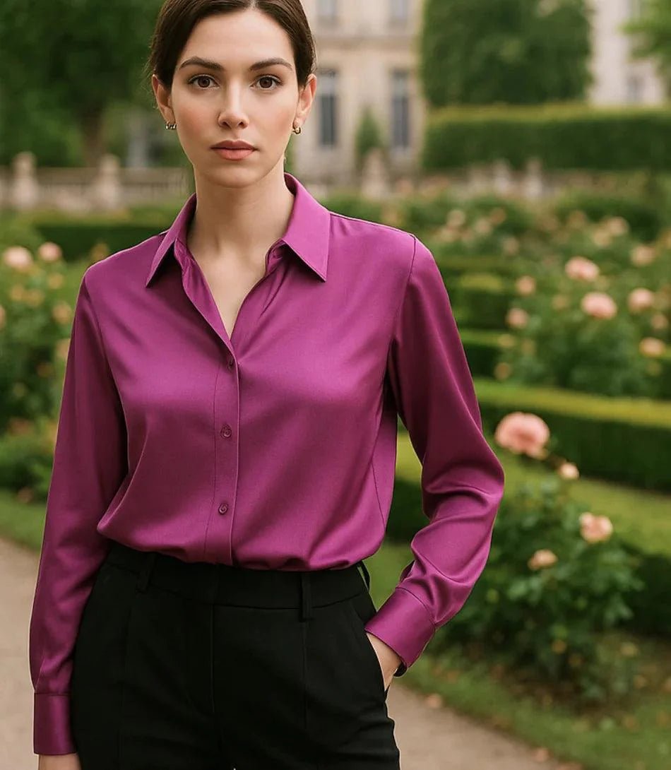 Blusa Social Feminina de Seda com Manga Longa Elegante | Lady - Innovare