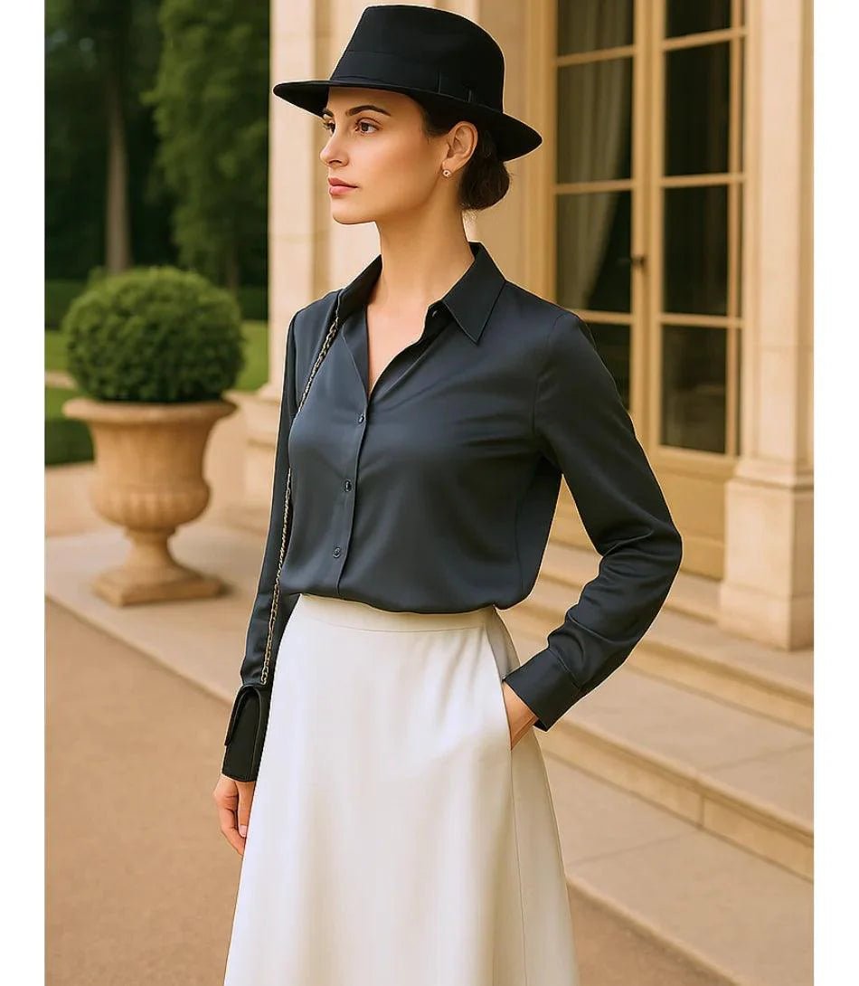 Blusa Social Feminina de Seda com Manga Longa Elegante | Lady - Innovare