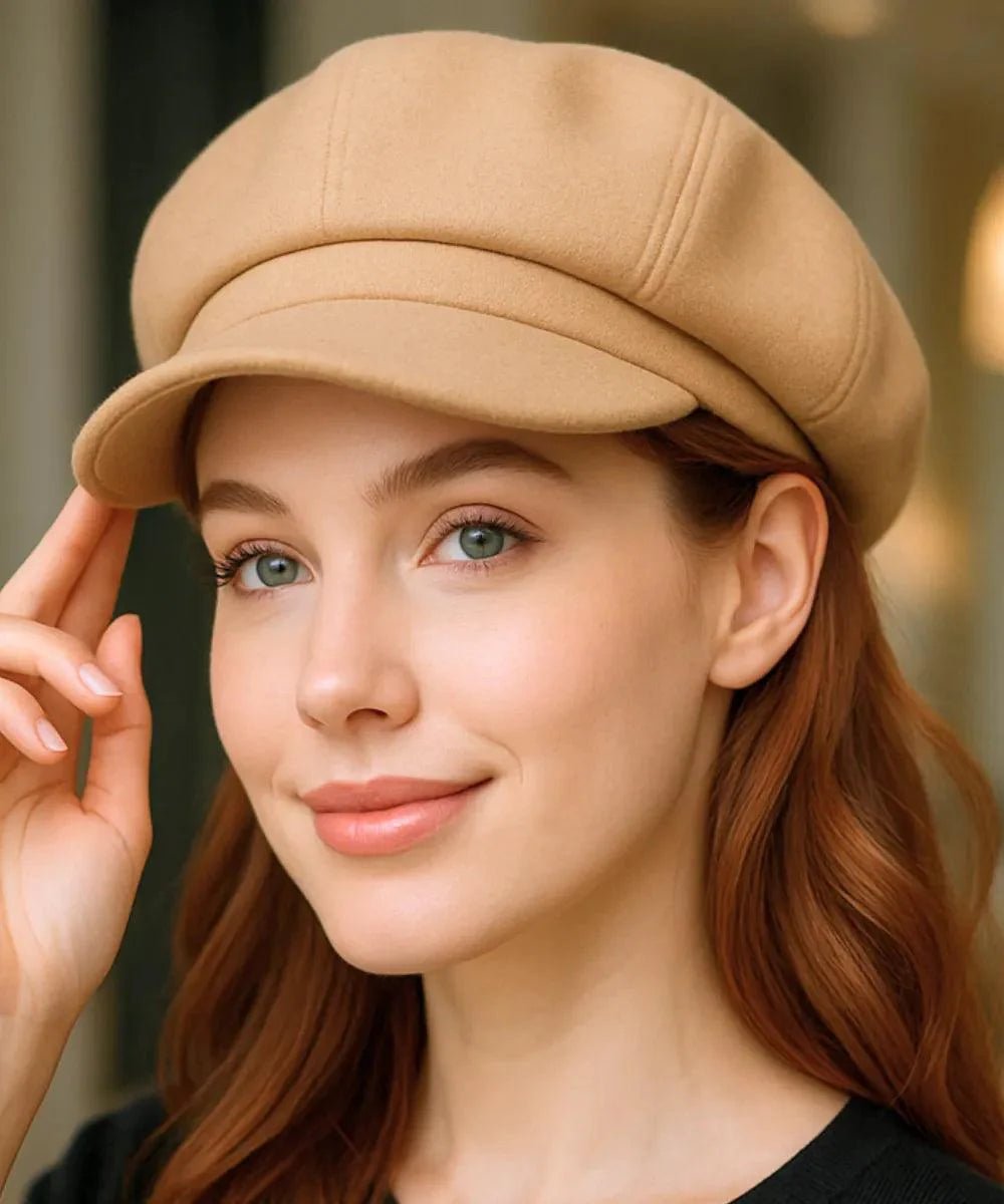 Boina Feminina Francesa em Lã com Aba Vintage Elegante | Oslo - Innovare