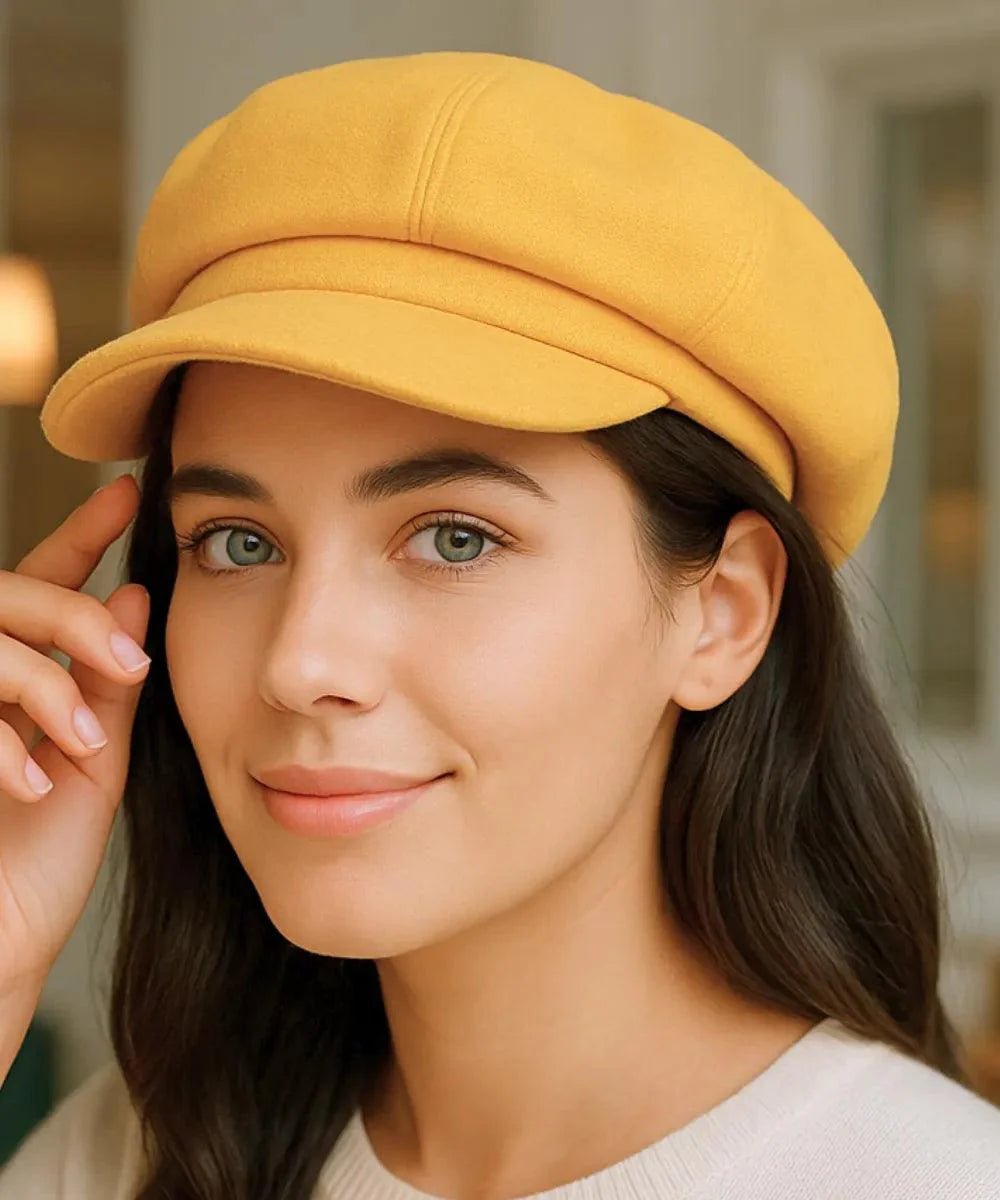 Boina Feminina Francesa em Lã com Aba Vintage Elegante | Oslo - Innovare