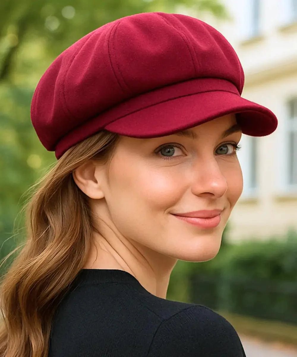 Boina Feminina Francesa em Lã com Aba Vintage Elegante | Oslo - Innovare