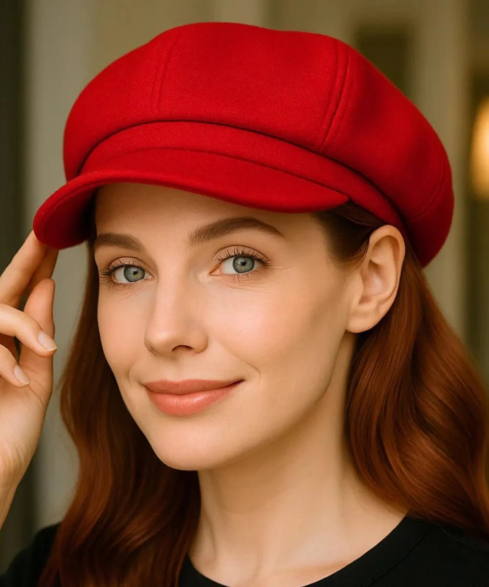 Boina Feminina Francesa em Lã com Aba Vintage Elegante | Oslo - Innovare