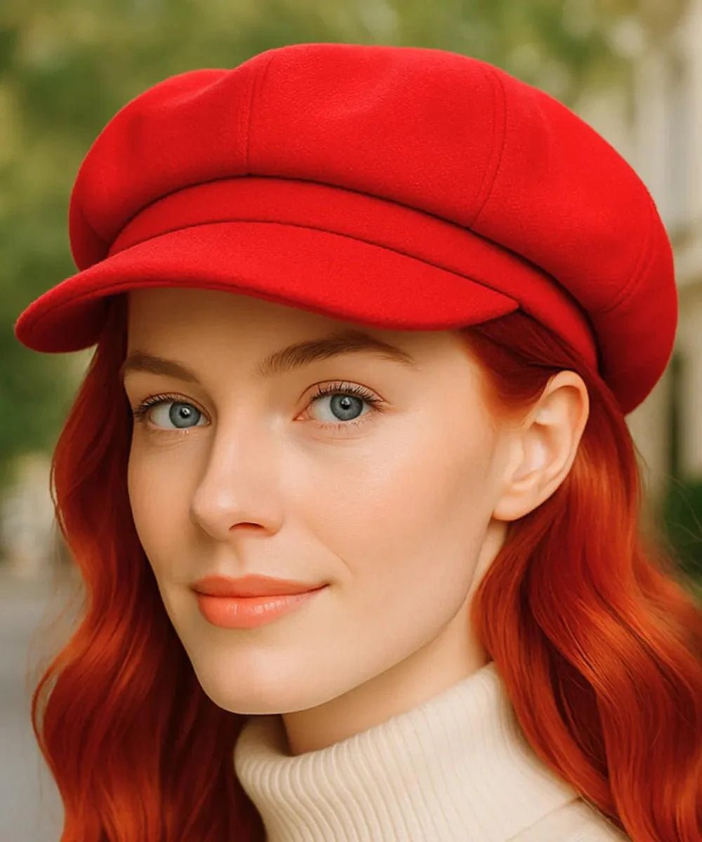Boina Feminina Francesa em Lã com Aba Vintage Elegante | Oslo - Innovare