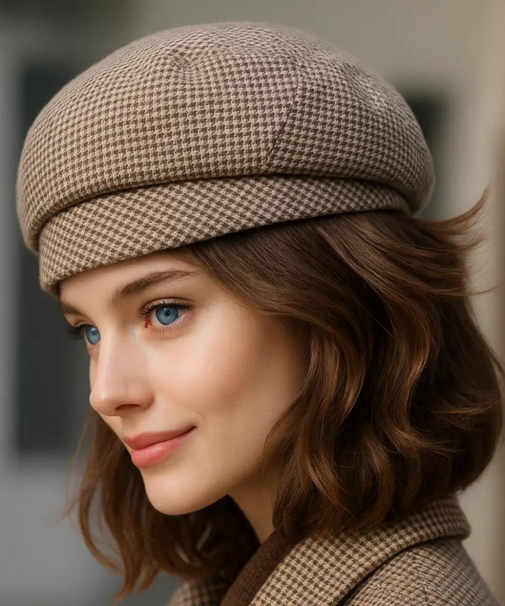 Boina Feminina Francesa em Lã Elegante de Inverno | Oslomu - Innovare