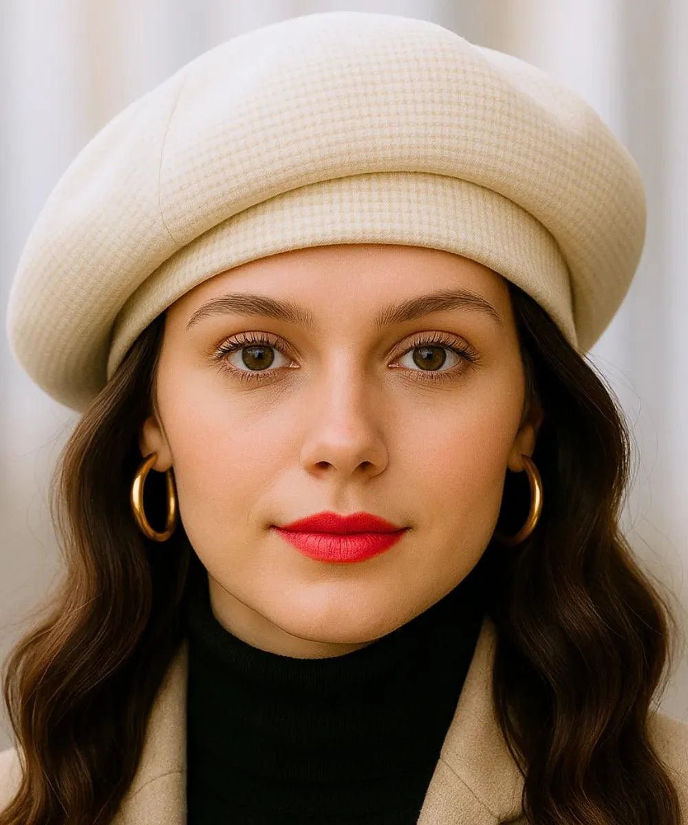 Boina Feminina Francesa em Lã Elegante de Inverno | Oslomu - Innovare