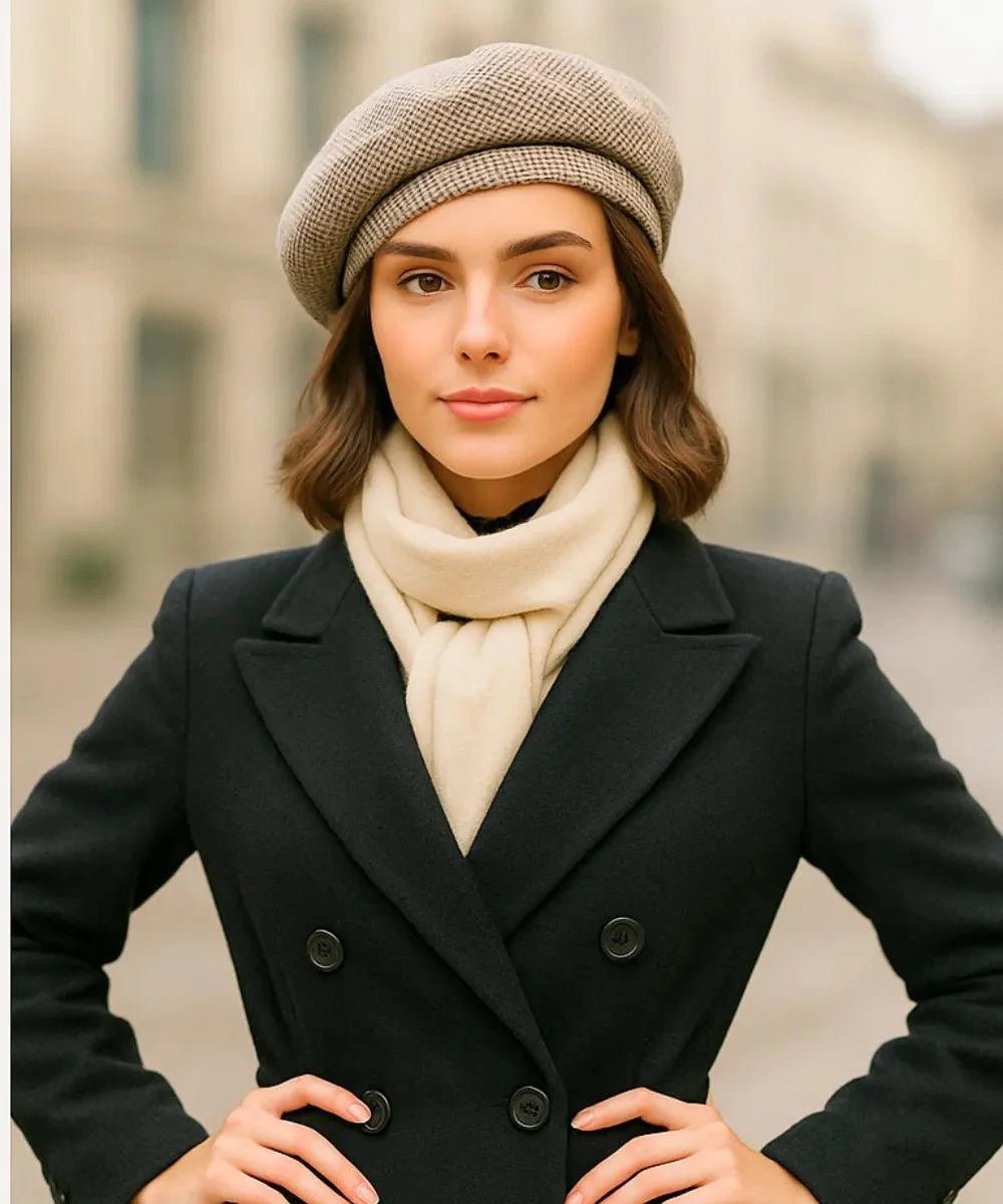 Boina Feminina Francesa em Lã Elegante de Inverno | Oslomu - Innovare