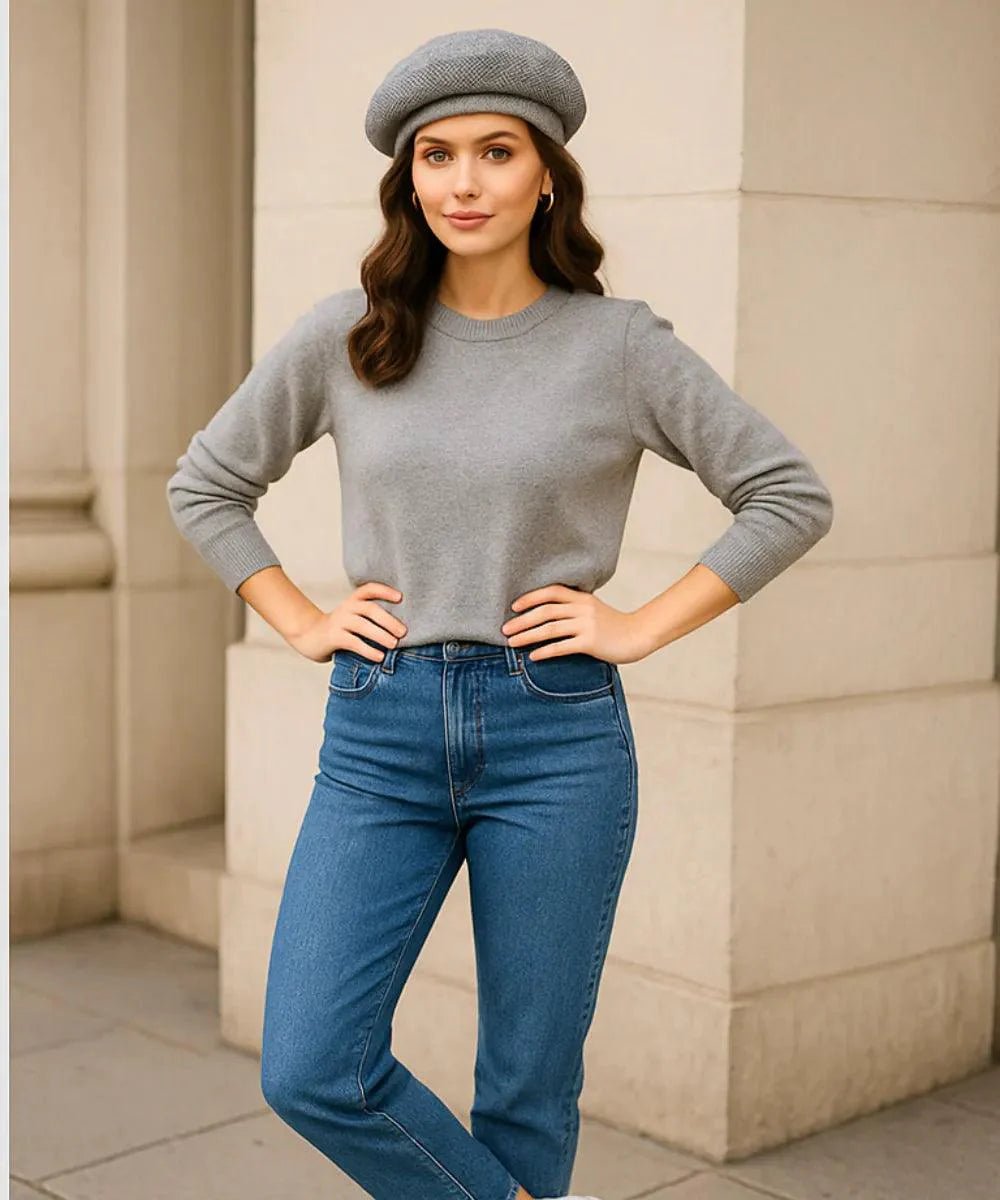 Boina Feminina Francesa em Lã Elegante de Inverno | Oslomu - Innovare