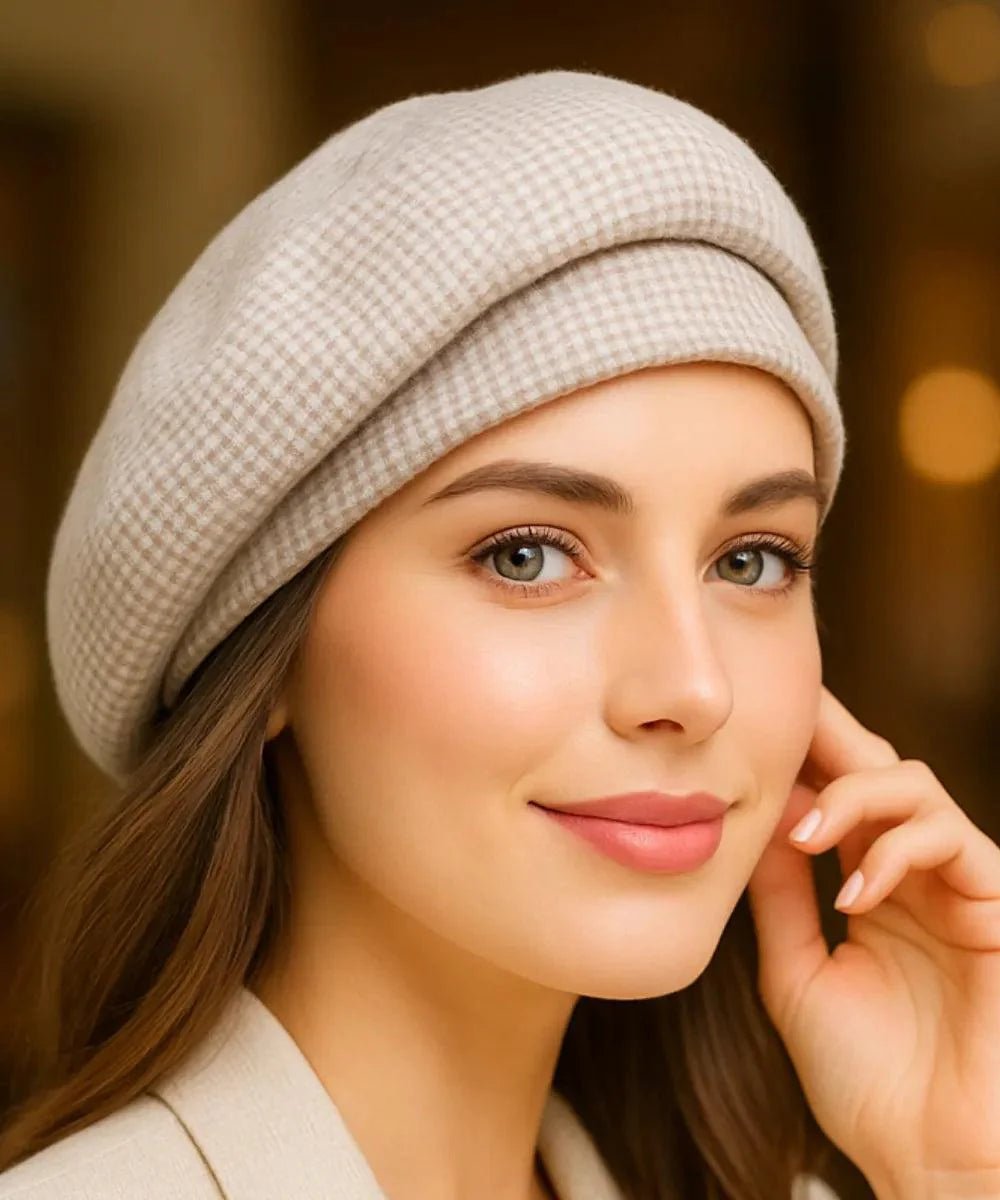 Boina Feminina Francesa em Lã Elegante de Inverno | Oslomu - Innovare