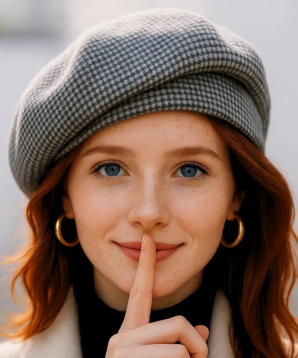 Boina Feminina Francesa em Lã Elegante de Inverno | Oslomu - Innovare