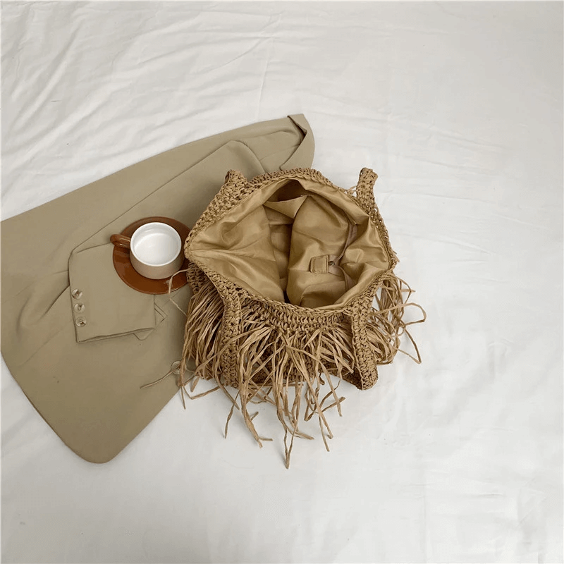 Bolsa de Palha e Franjas Lory - Ziora