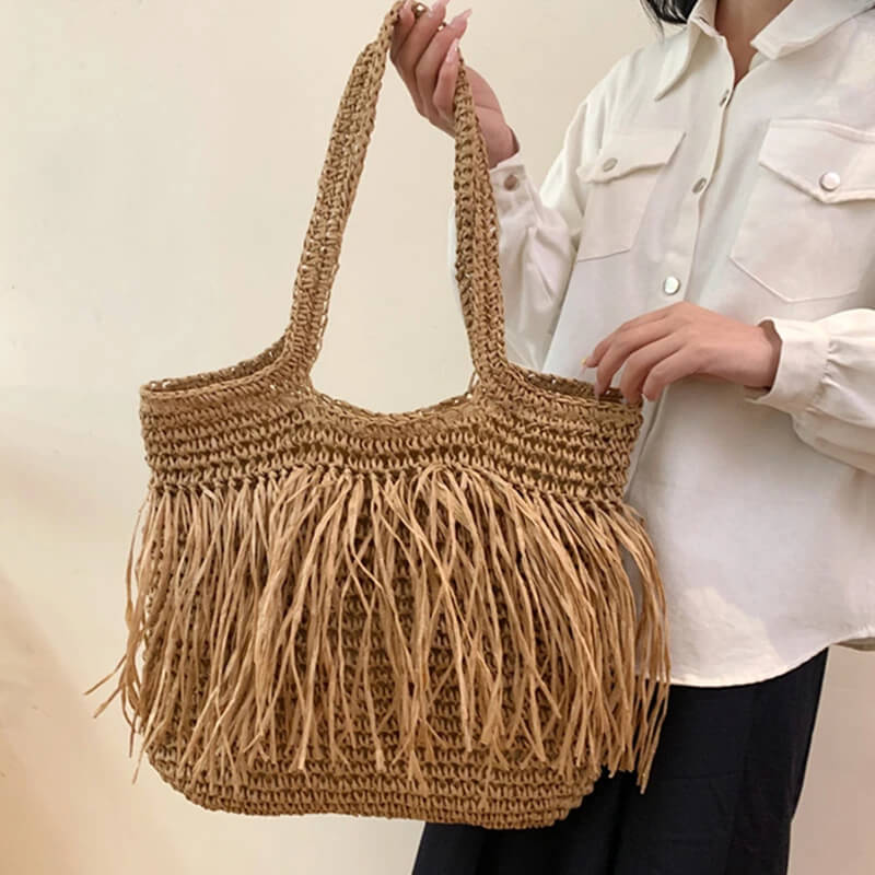 Bolsa de Palha e Franjas Lory - Ziora