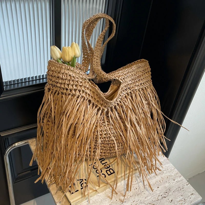 Bolsa de Palha e Franjas Lory - Ziora