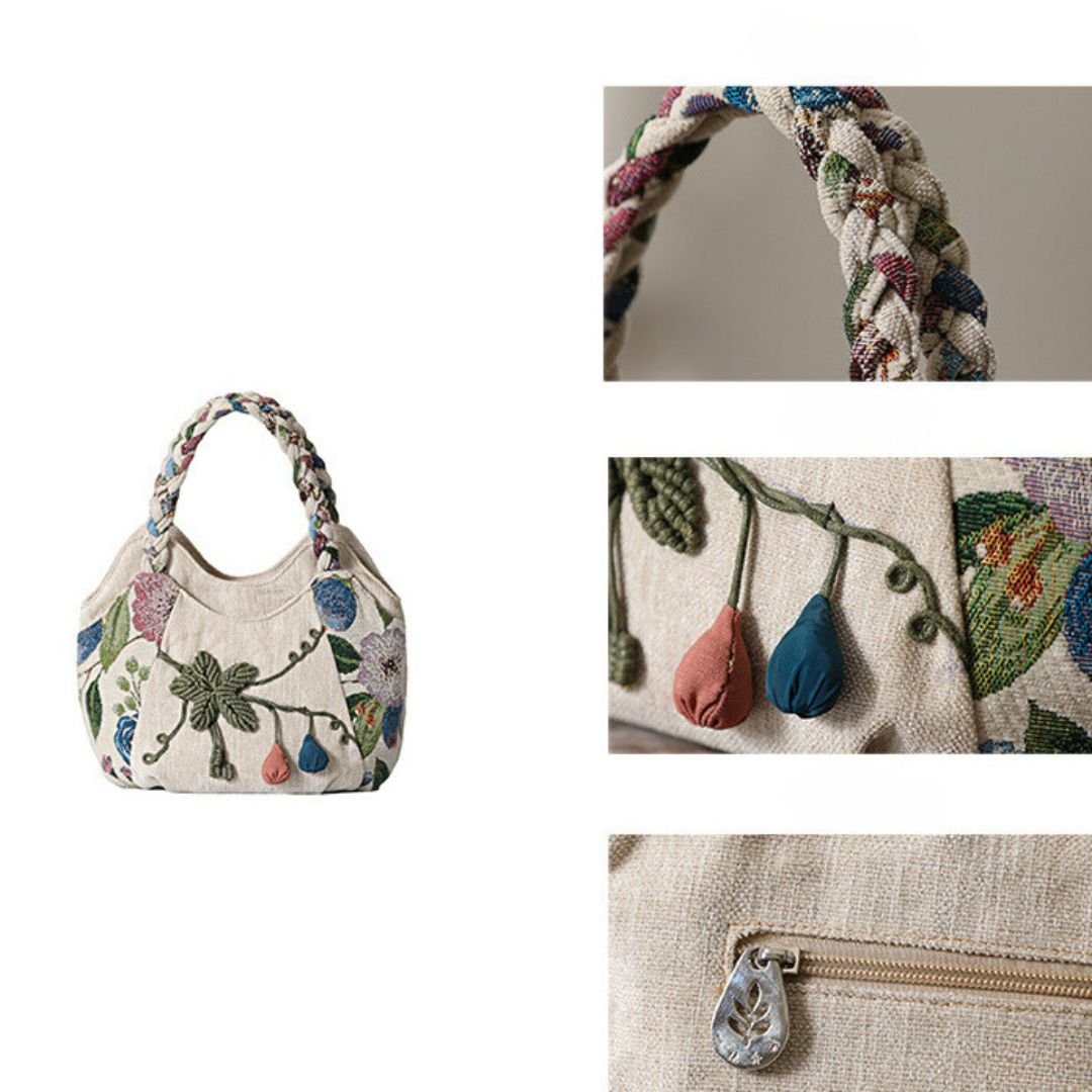 Bolsa Feminina Floral Nyvos Boho - Ziora