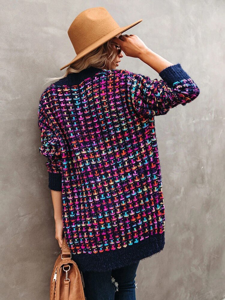Cardigan Alongado Ponto Aberto Sapin - Vista Ladies