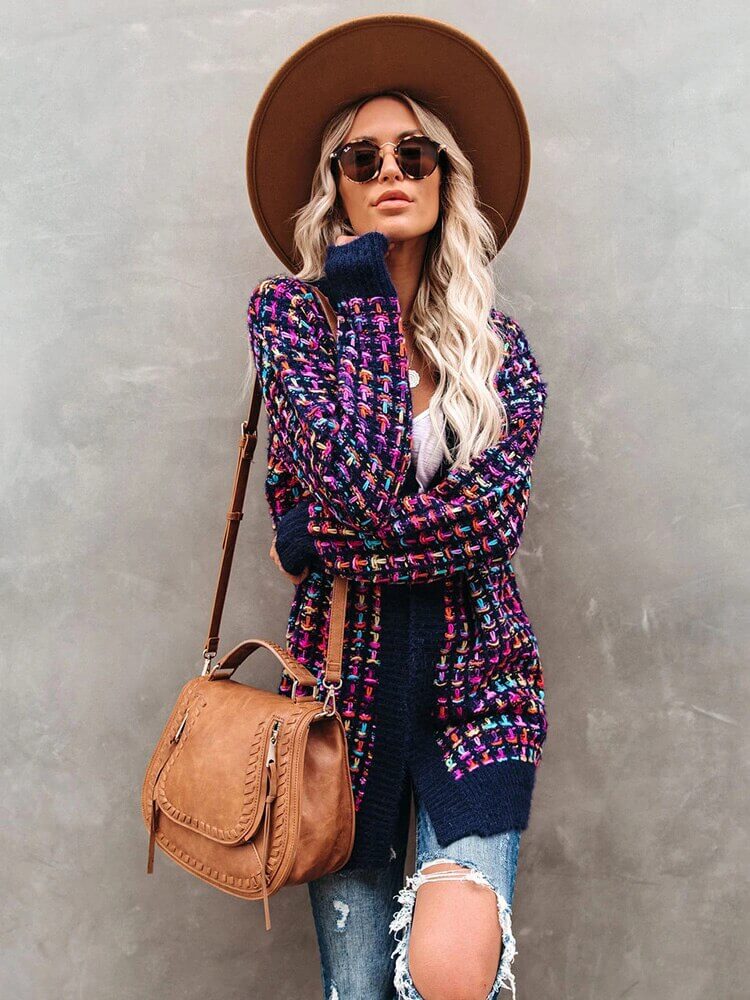 Cardigan Alongado Ponto Aberto Sapin - Vista Ladies