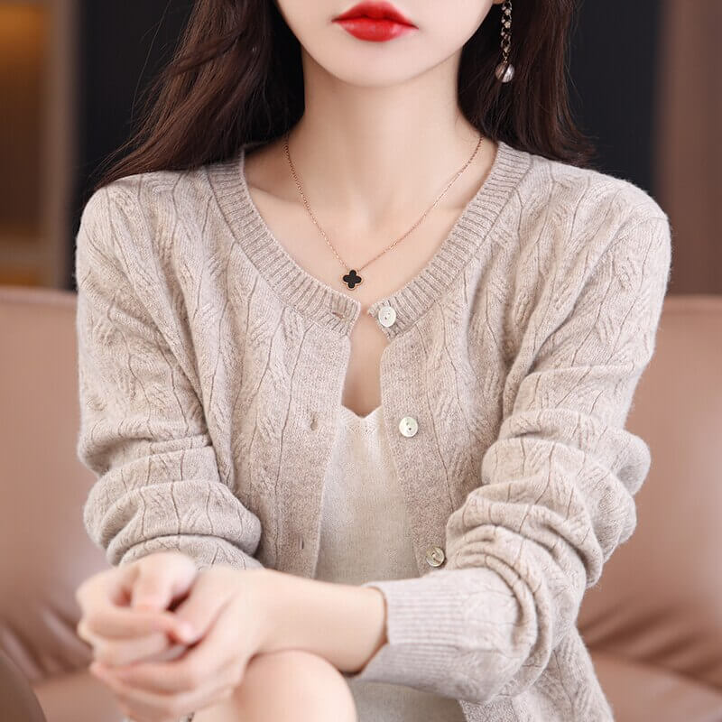 Cardigan Casual de Lã Savan - Vista Ladies