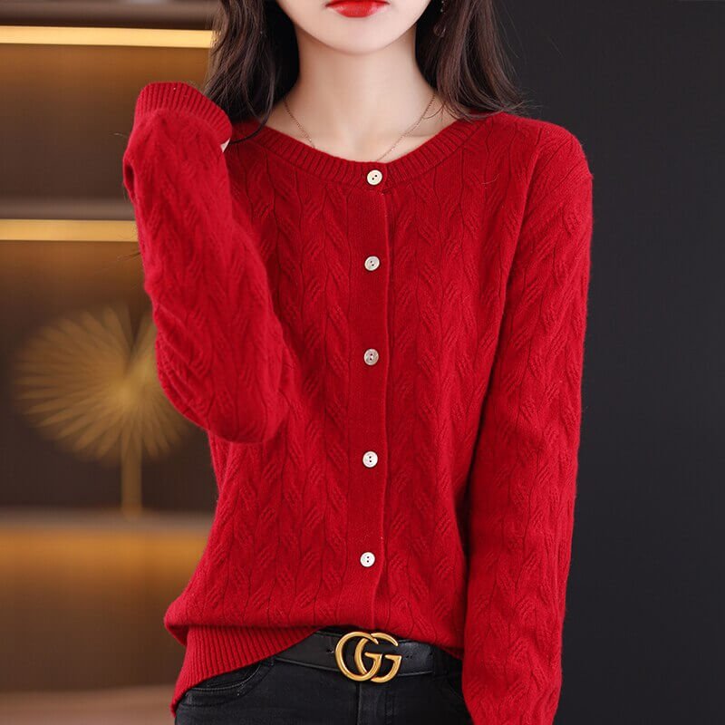 Cardigan Casual de Lã Savan - Vista Ladies