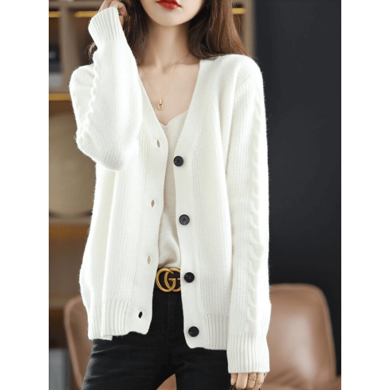 Cardigan Casual de Lã Temple - Vista Ladies