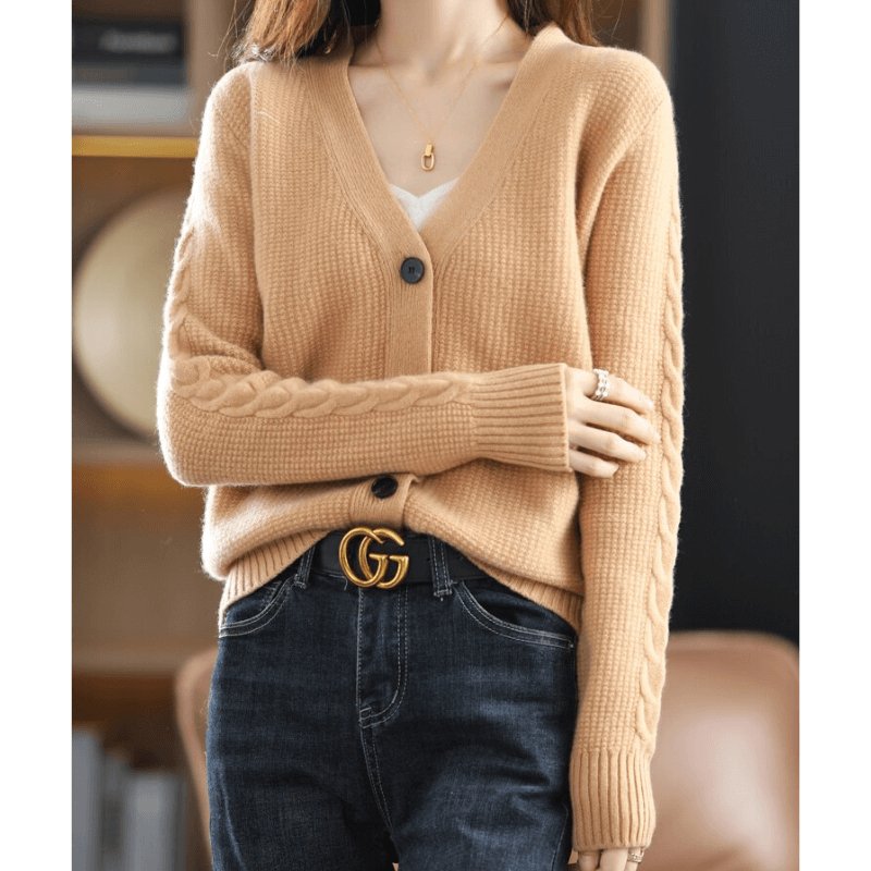 Cardigan Casual de Lã Temple - Vista Ladies