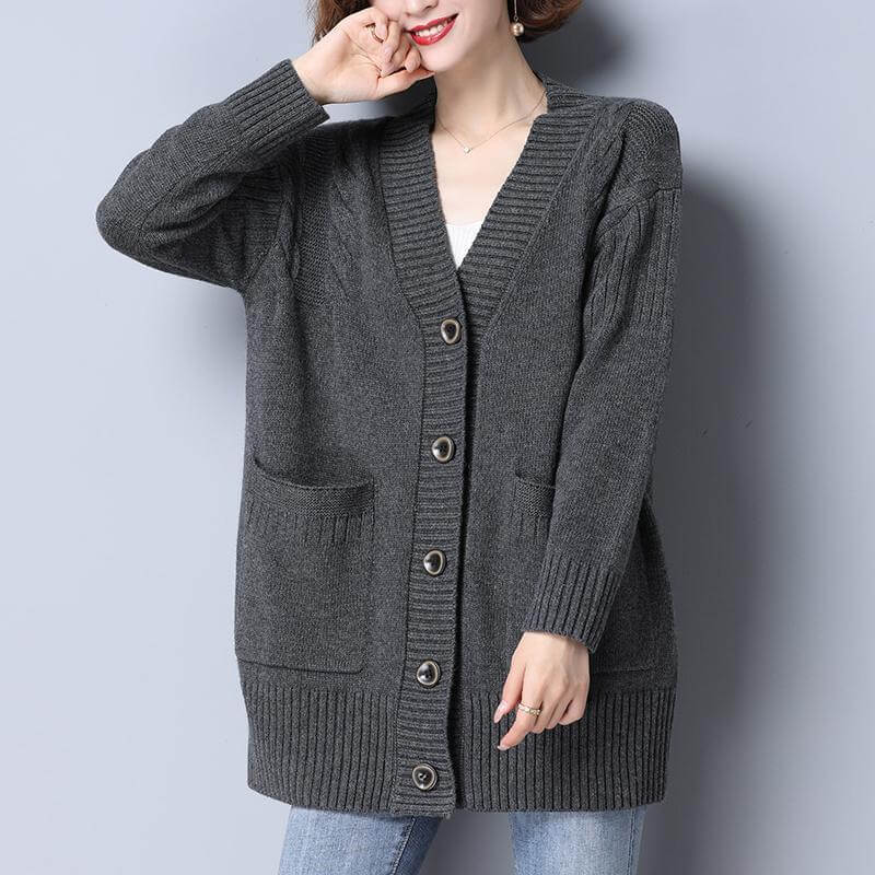 Cardigan com Botões Prunier - Vista Ladies
