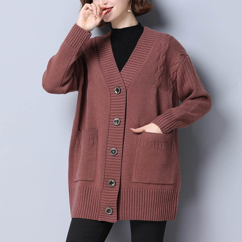 Cardigan com Botões Prunier - Vista Ladies