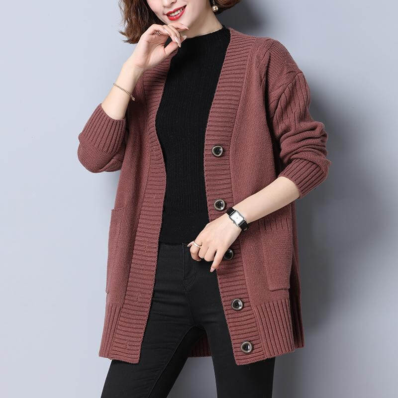 Cardigan com Botões Prunier - Vista Ladies