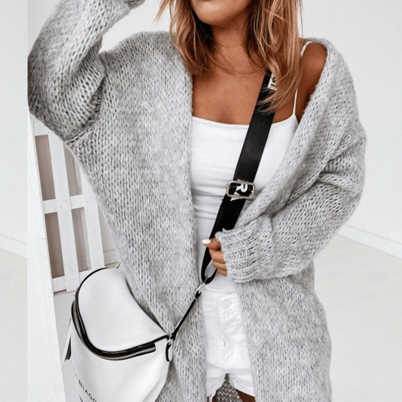 Cardigan de Tricot Alongado Ella - Vista Ladies