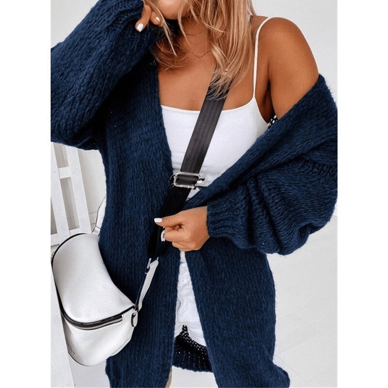 Cardigan de Tricot Alongado Ella - Vista Ladies