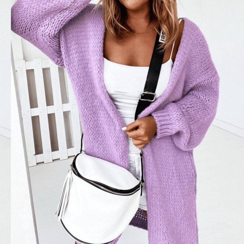 Cardigan de Tricot Alongado Ella - Vista Ladies