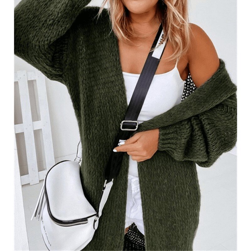Cardigan de Tricot Alongado Ella - Vista Ladies