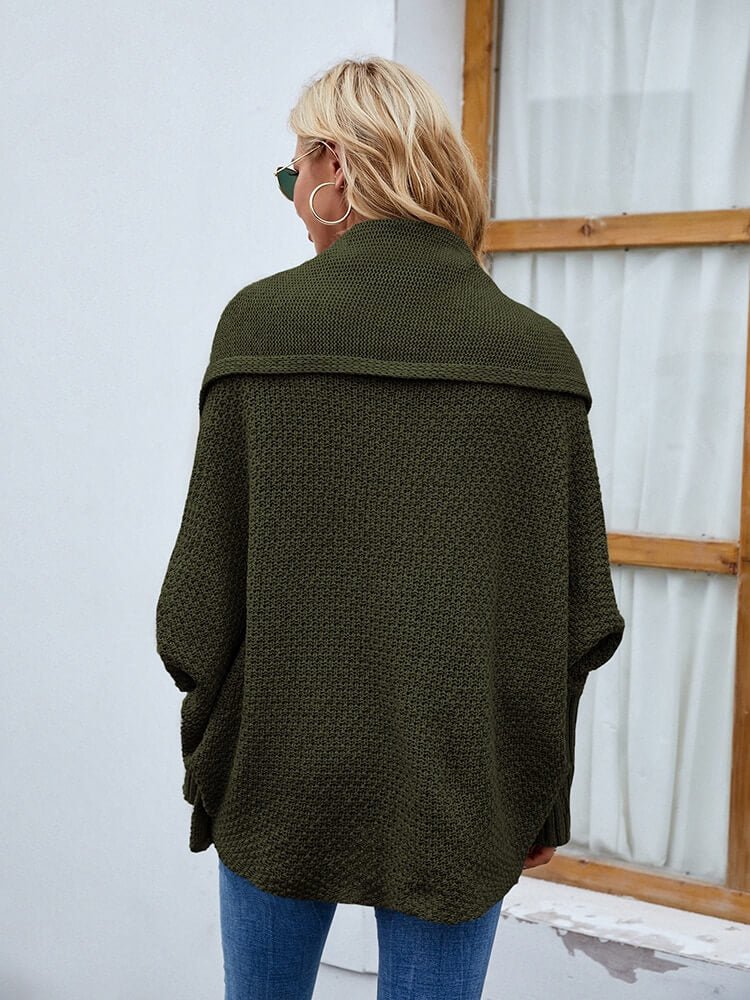 Cardigan de Tricot Ponto Aberto Peuplier - Vista Ladies