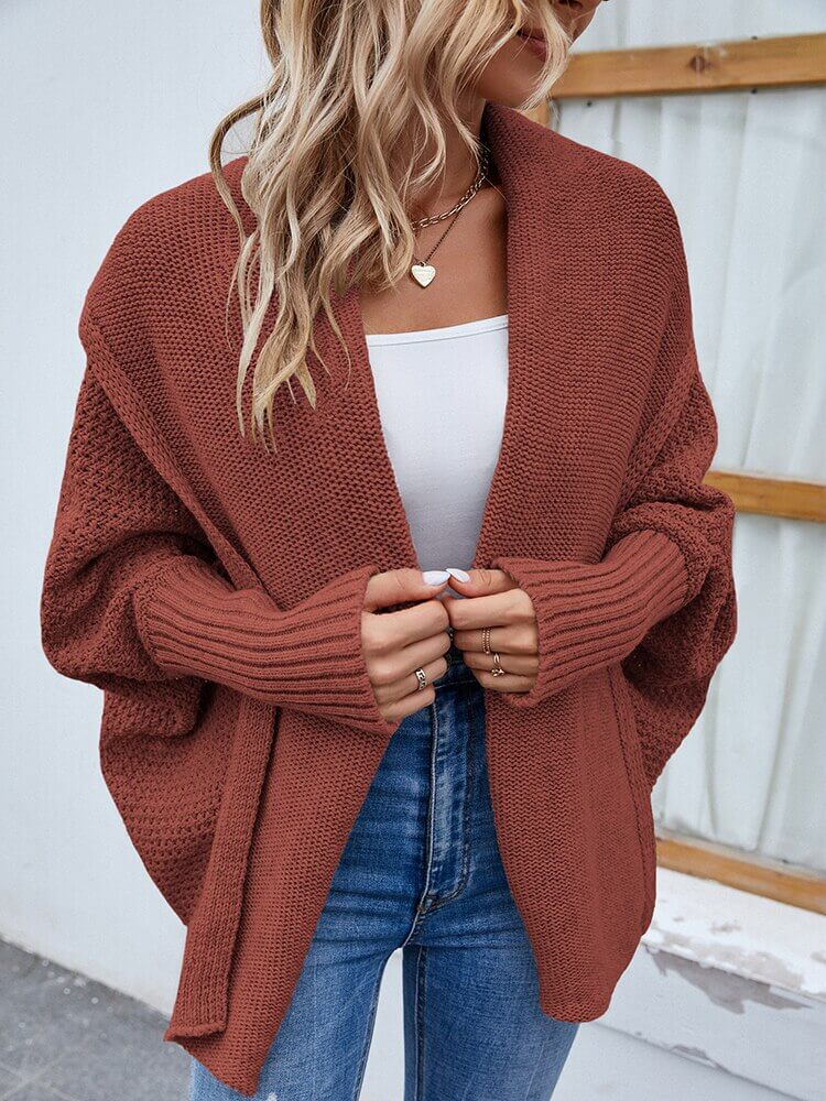 Cardigan de Tricot Ponto Aberto Peuplier - Vista Ladies