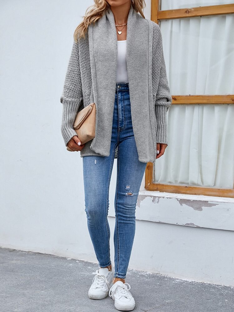 Cardigan de Tricot Ponto Aberto Peuplier - Vista Ladies