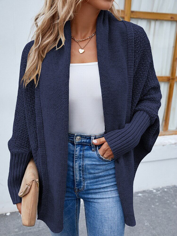 Cardigan de Tricot Ponto Aberto Peuplier - Vista Ladies