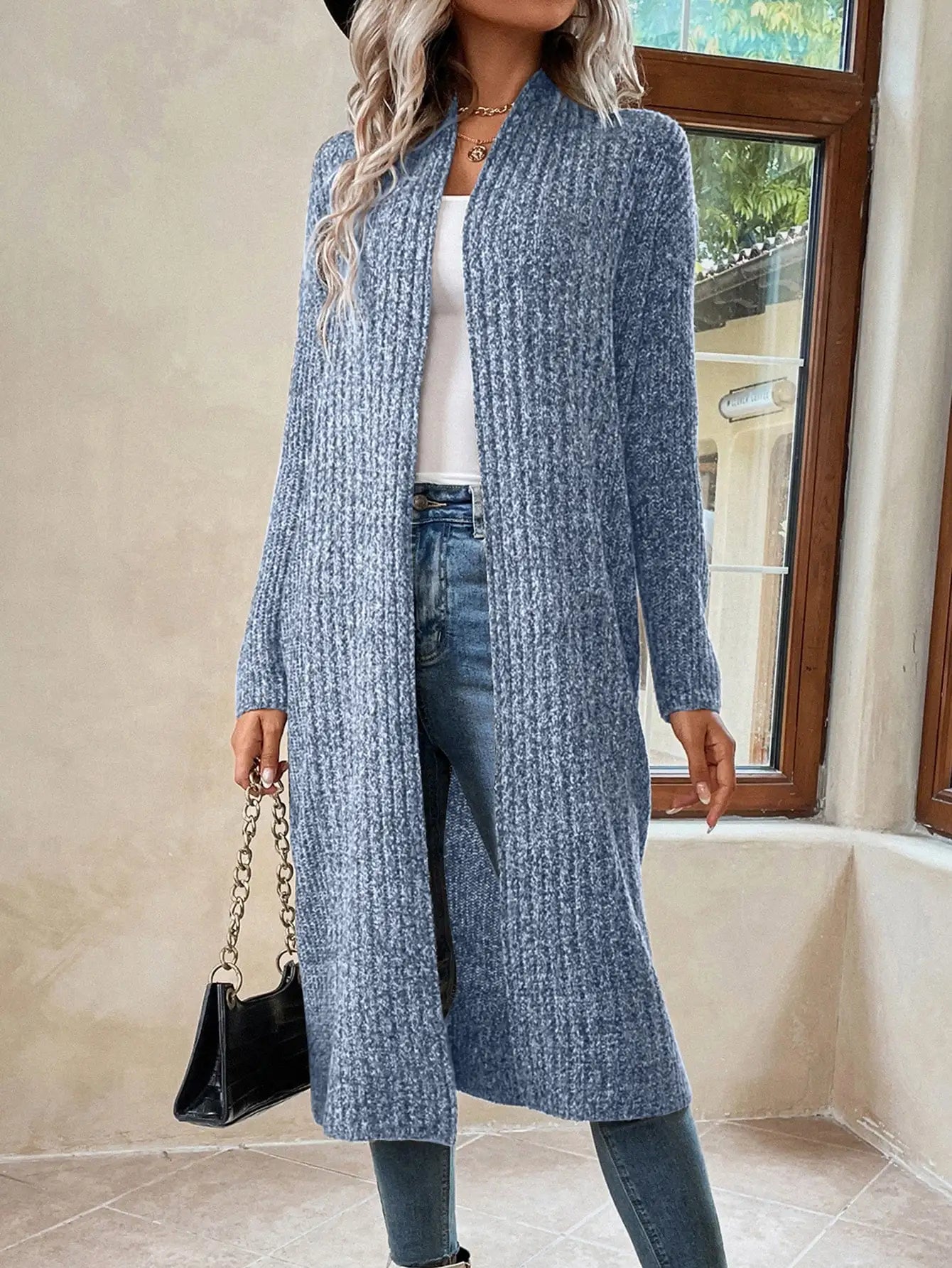 Cardigan Longo Ponto Aberto Malé - Vista Ladies
