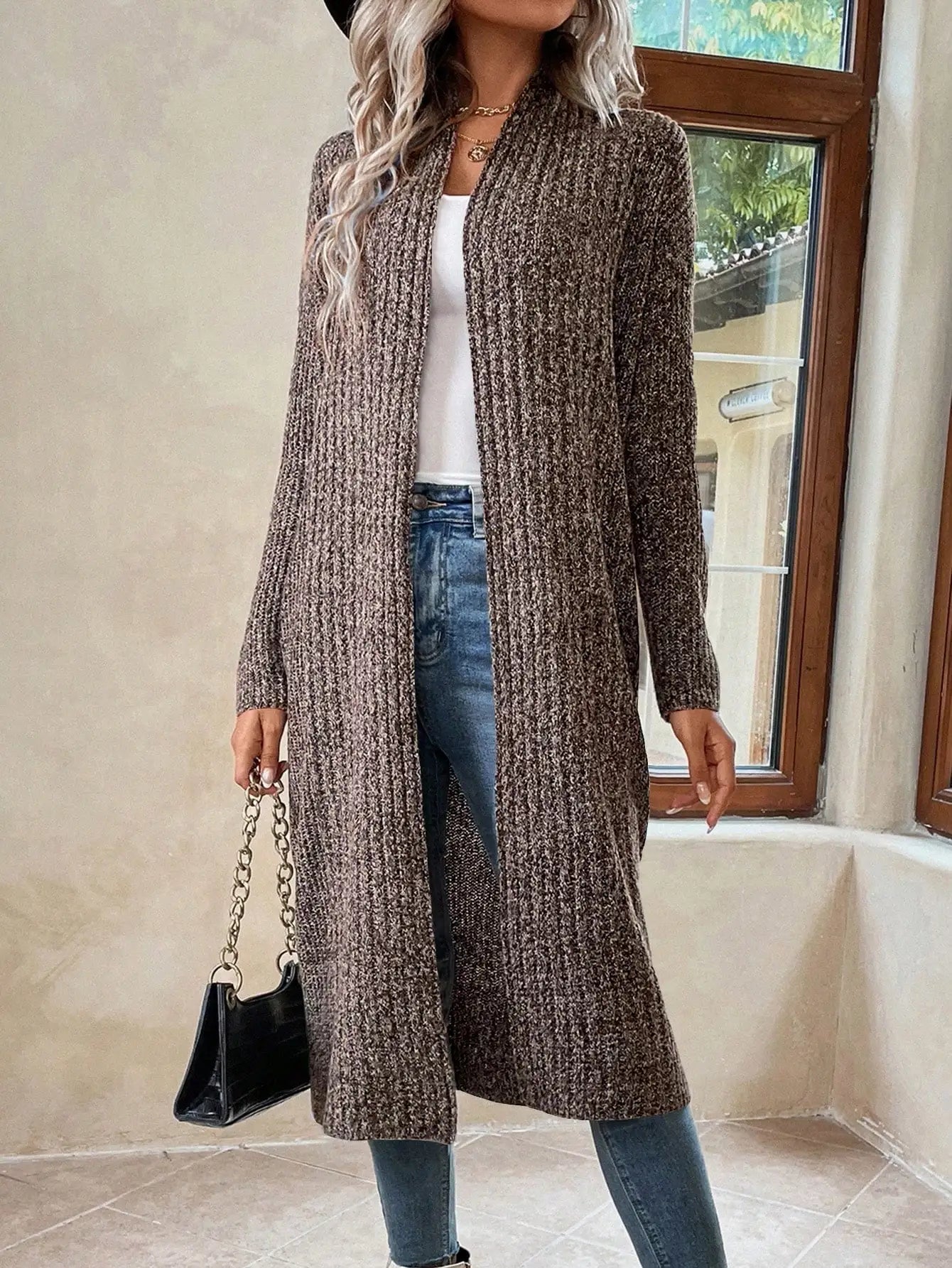 Cardigan Longo Ponto Aberto Malé - Vista Ladies